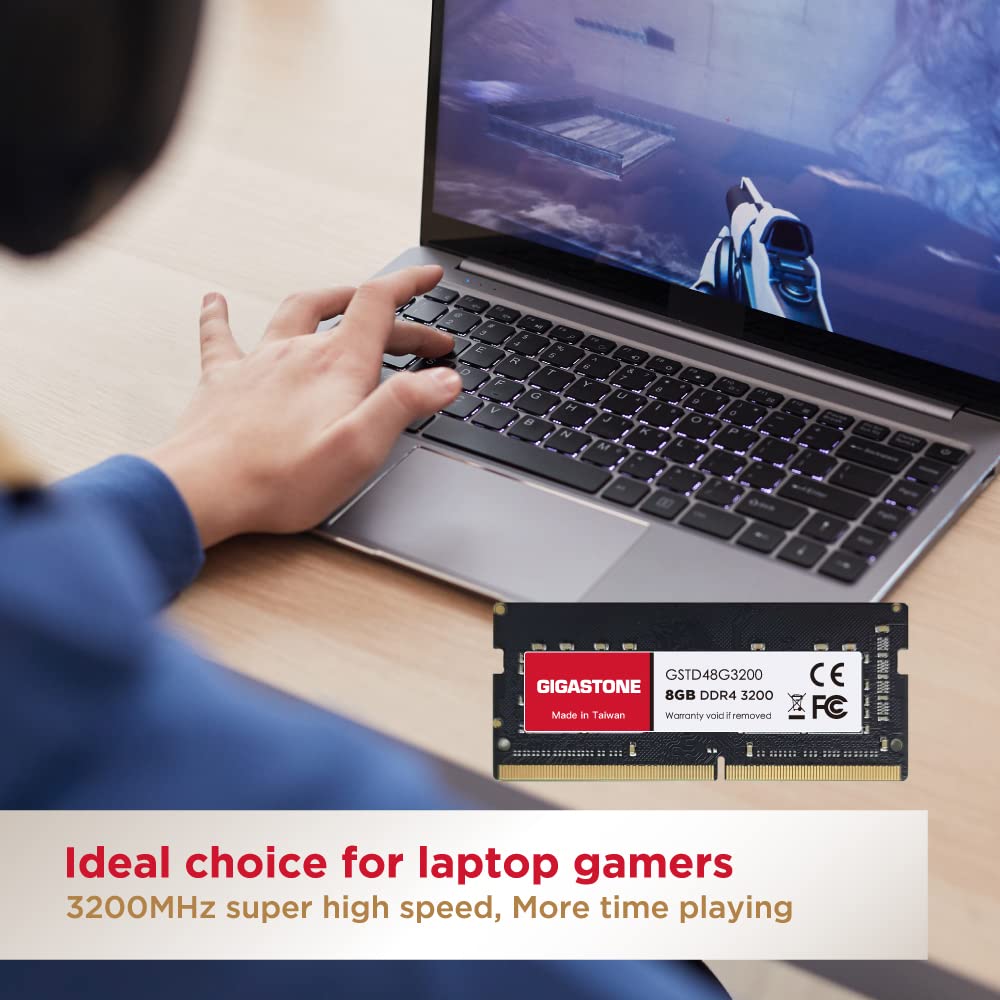 DDR4 RAM Laptop Only】 GIGASTONE 8GB DDR4 3200MHz (2933MHz or