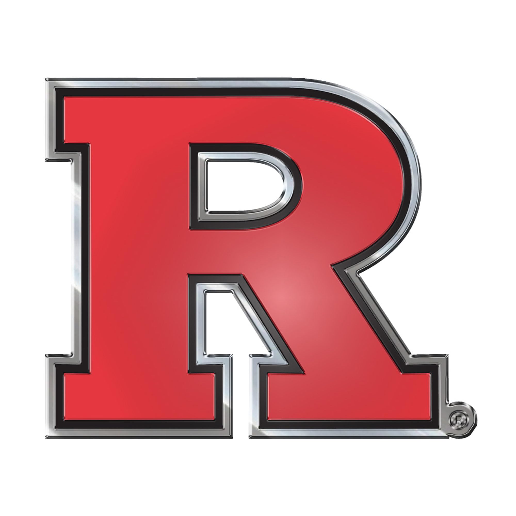 FANMATS 60579 Rutgers Scarlett Knights Heavy Duty Aluminum Embossed Color Emblem, Auto Emblem Decal