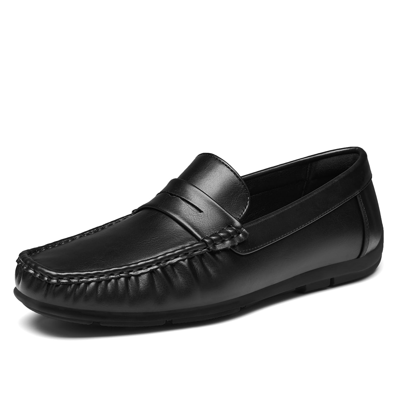 HEEZ Men's Loafers Slip On Dress Shoes Penny Loafers Leather Casual Driving Boat Shoes for Men