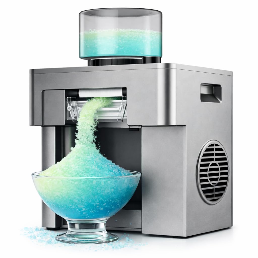 Shaved Ice Machine, 60s Fast Slushie & Snow Cone Maker