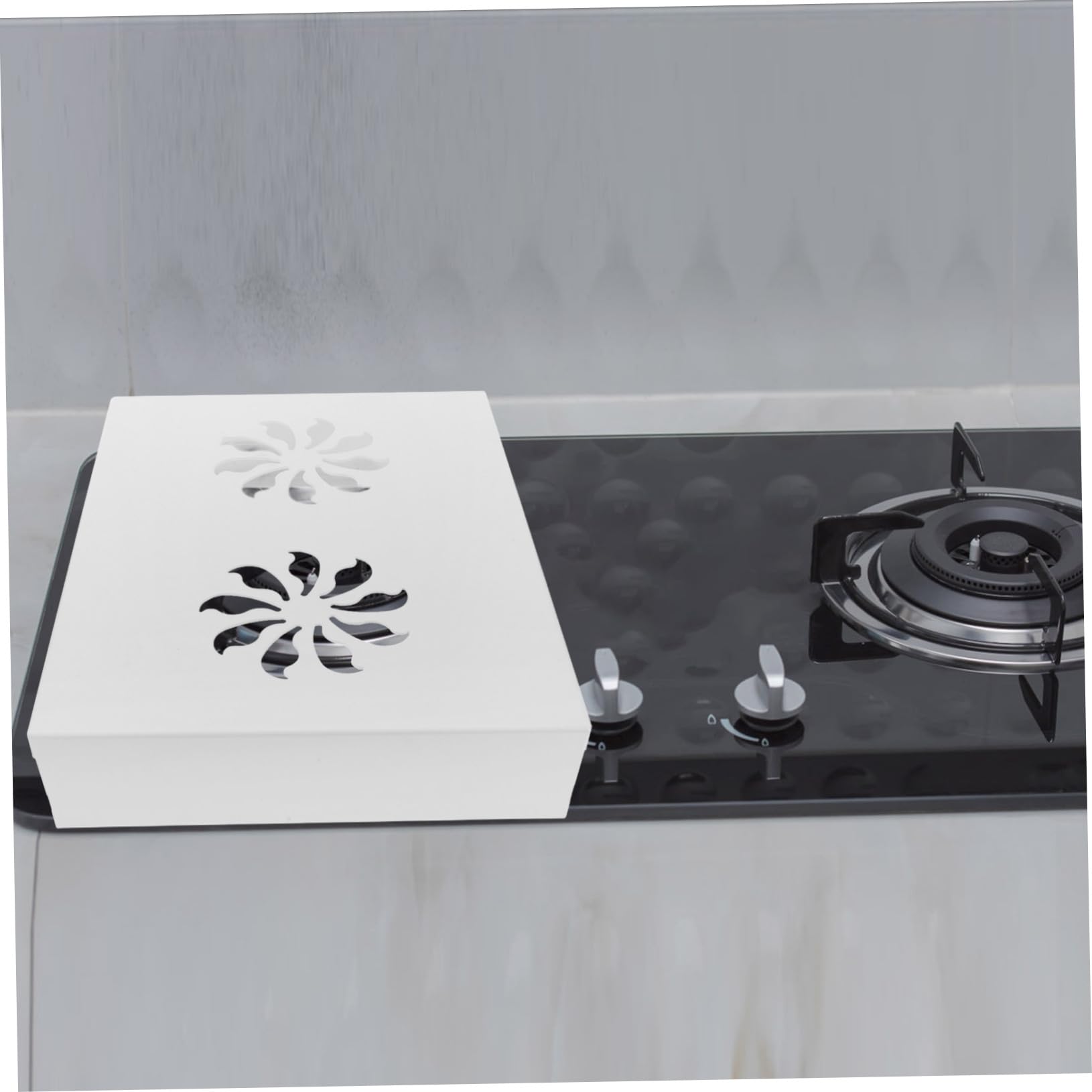 Tofficu Anello di Supporto per Wok per Piano Cottura Elettrico, in Acciaio al Carbonio Bianco, Robusto e Multifunzione, per Cucina e Conservazione