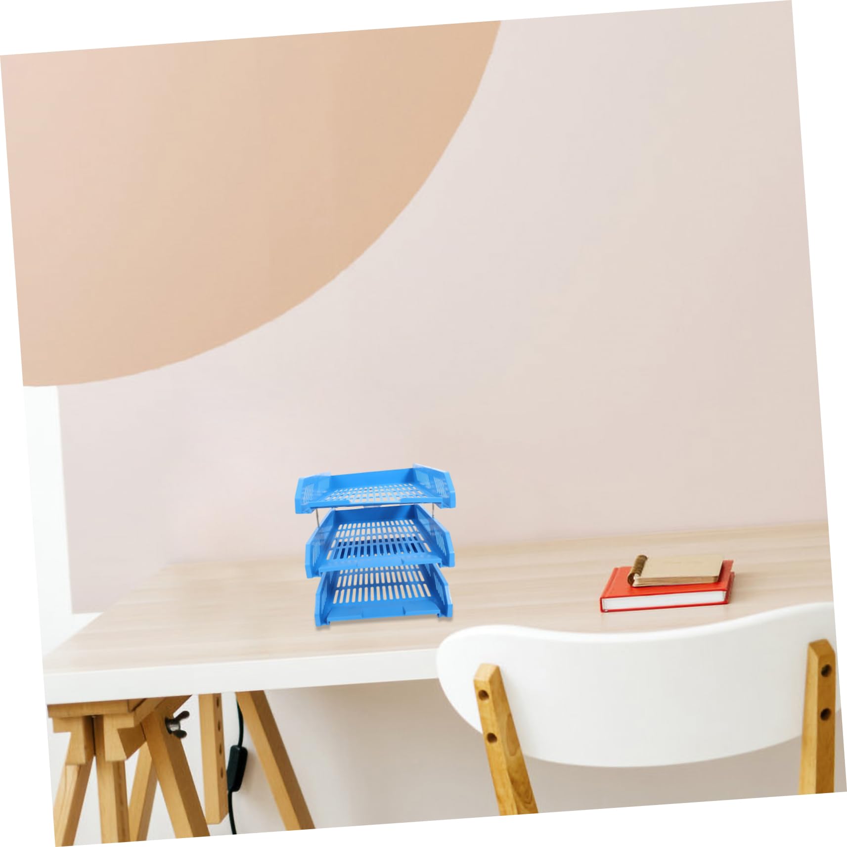 SHINEOFI Plateau Empilable À 3 Niveaux pour Documents Bac À Papier en Maille pour Bureau Classeur Trieur De Courrier
