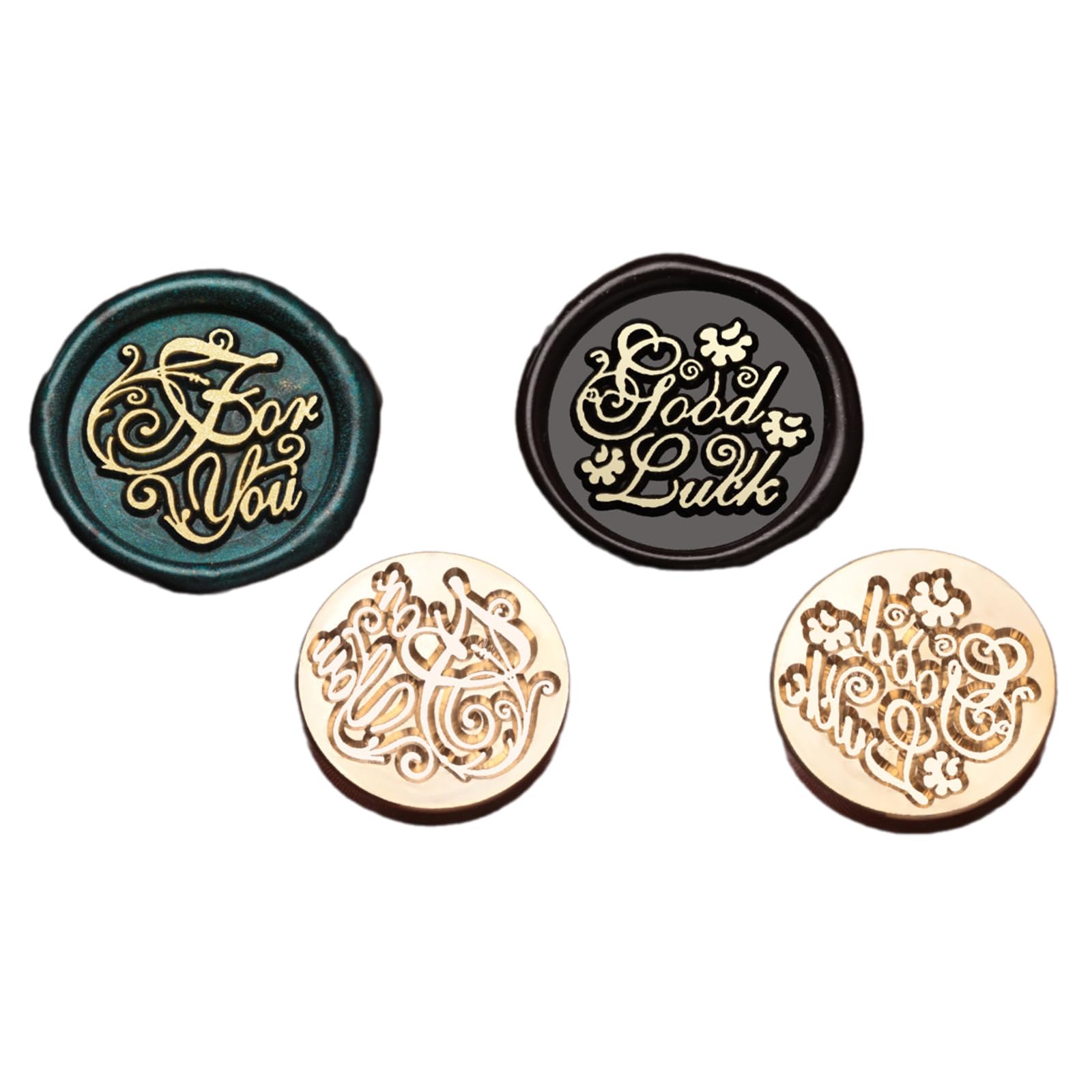 NEWFT Stamp Head for Gift Envelope Invitations Greeting Card Decorations Brasses Sealing Emboss Wax Seal Stamp Head Removable Scrapbooking Decorations
