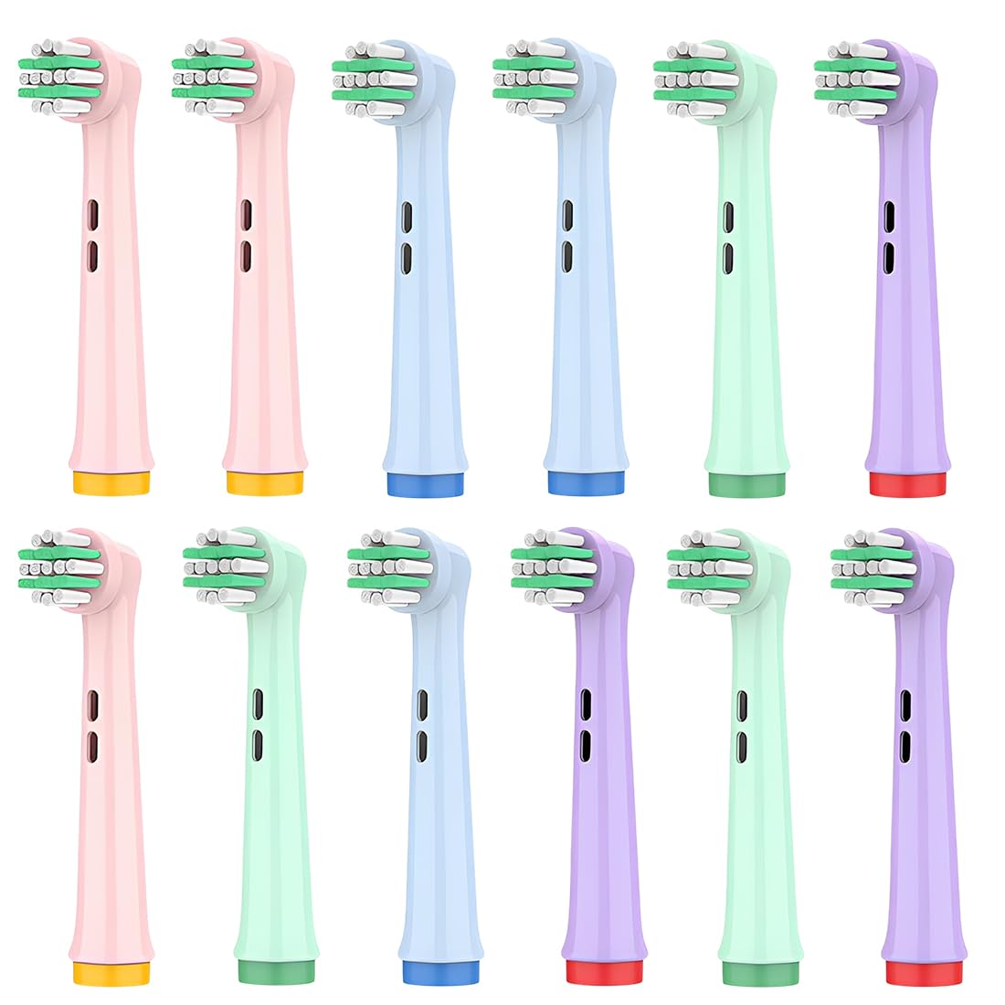 12 Piezas Recambio Compatible Oral B Infantil | Recambios Cepillos para Niños | Suaves con las Encías Sensibles | Diseño Divertido | Fáciles de Instalar y Duraderos