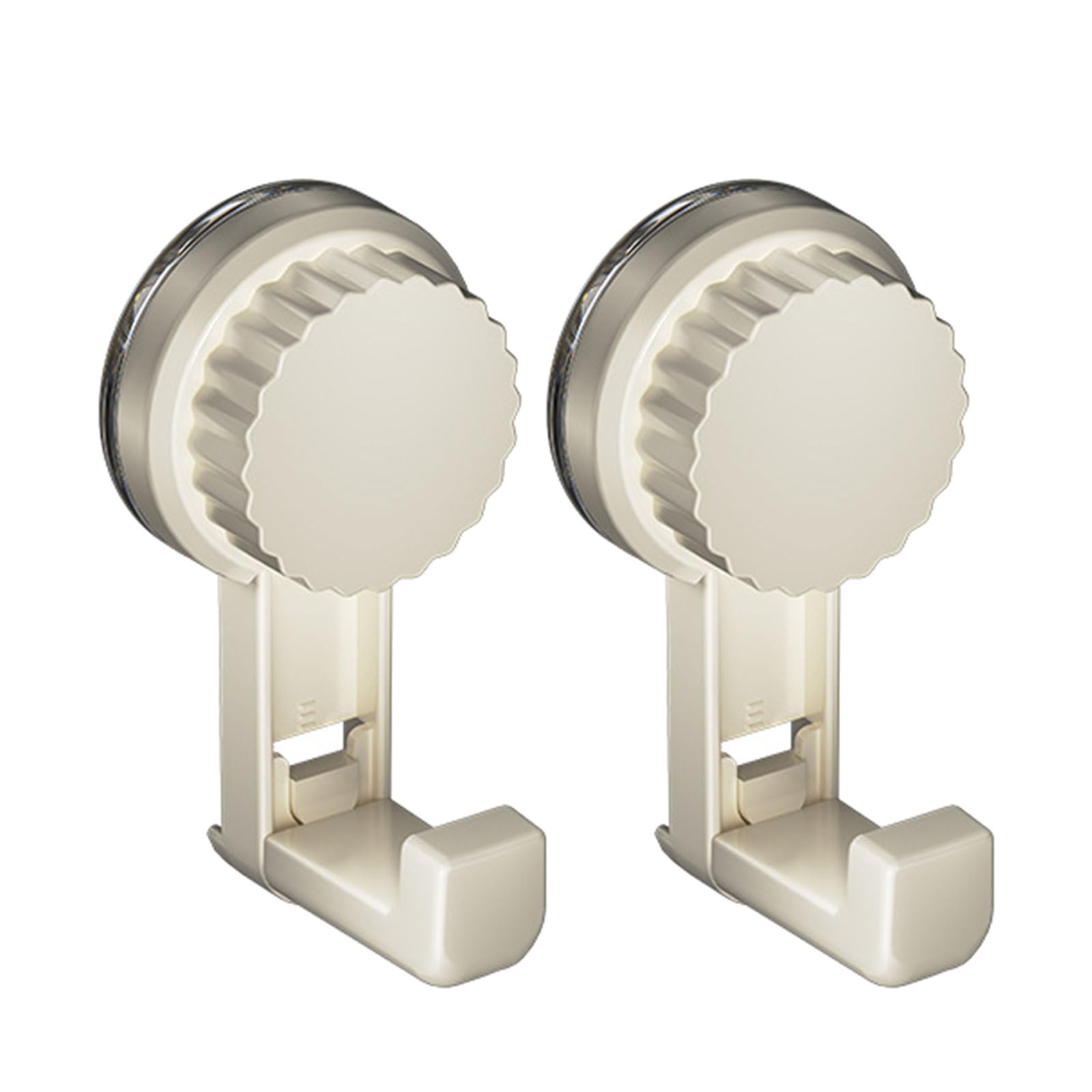 APGLSXY Of 2 Strong Suction Cup Hooks for Bathroom Kitchen Towel Storage Drillless Installation Waterproof Sturdy Adhesive Hangers Shower Hooks