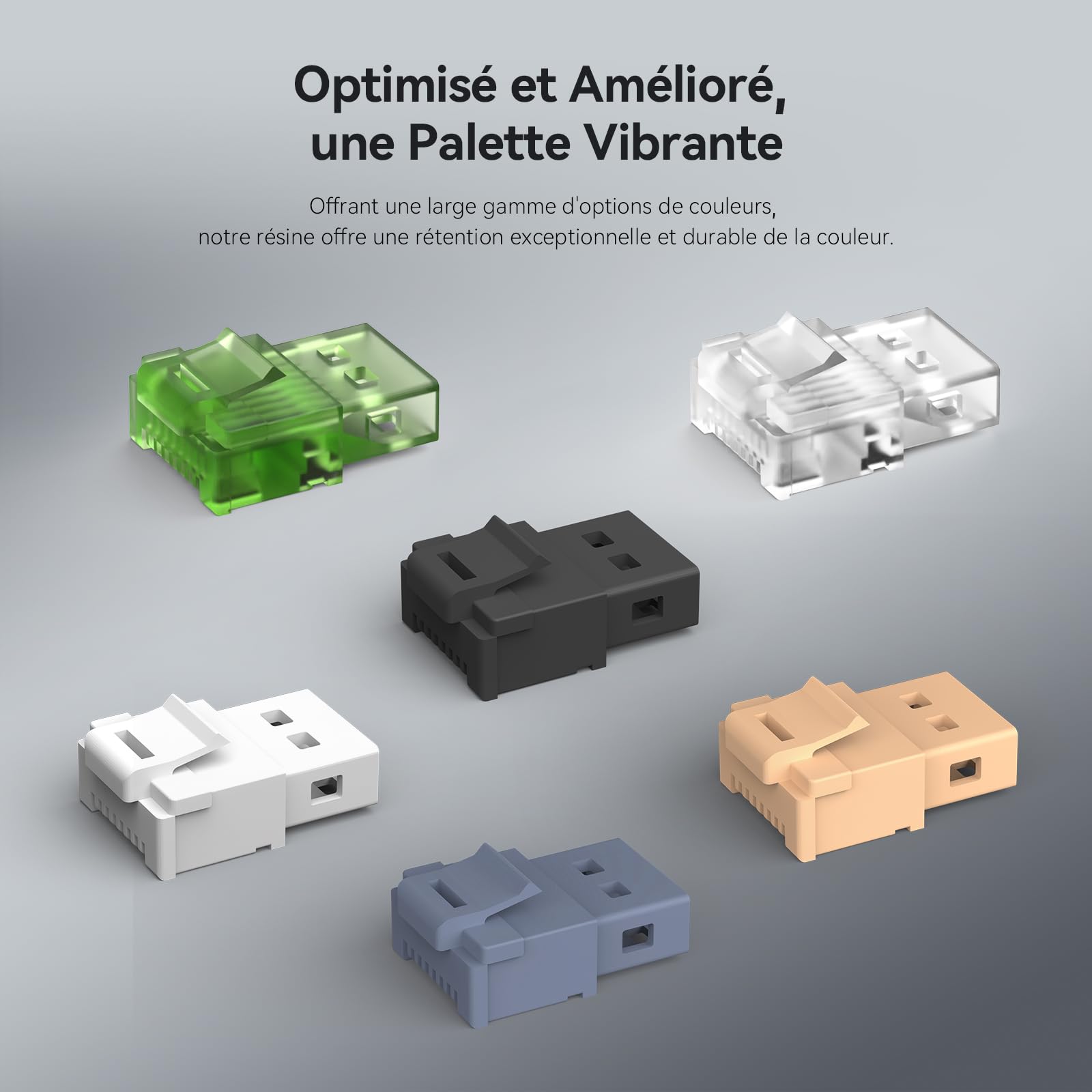 ANYCUBIC ABS-Like Résine Pro 2, Résine pour Imprimante 3D à Haute Résistance et Ténacité, Haute Précision, Résine Durcissant aux UV 405 nm pour Imprimantes 3D MSLA/LCD/DLP, HD Gris 1000g