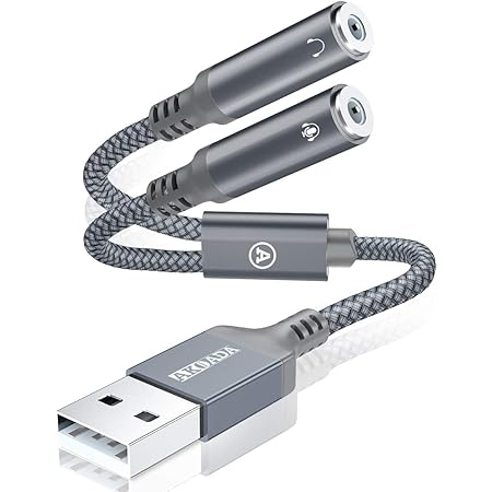 Amazon Akoada Usb オーディオ 変換アダプタ Usbポート 3極 Trs 4極 Trrs 3 5mmミニジャック変換ケーブルusb外付けサウンドカード オーディオインターフェースwindows Vista Xp Mac Os X Ps4 Linux Chromebook Windows Surface 3 Pro Raspberry Pi等対応 Ps3