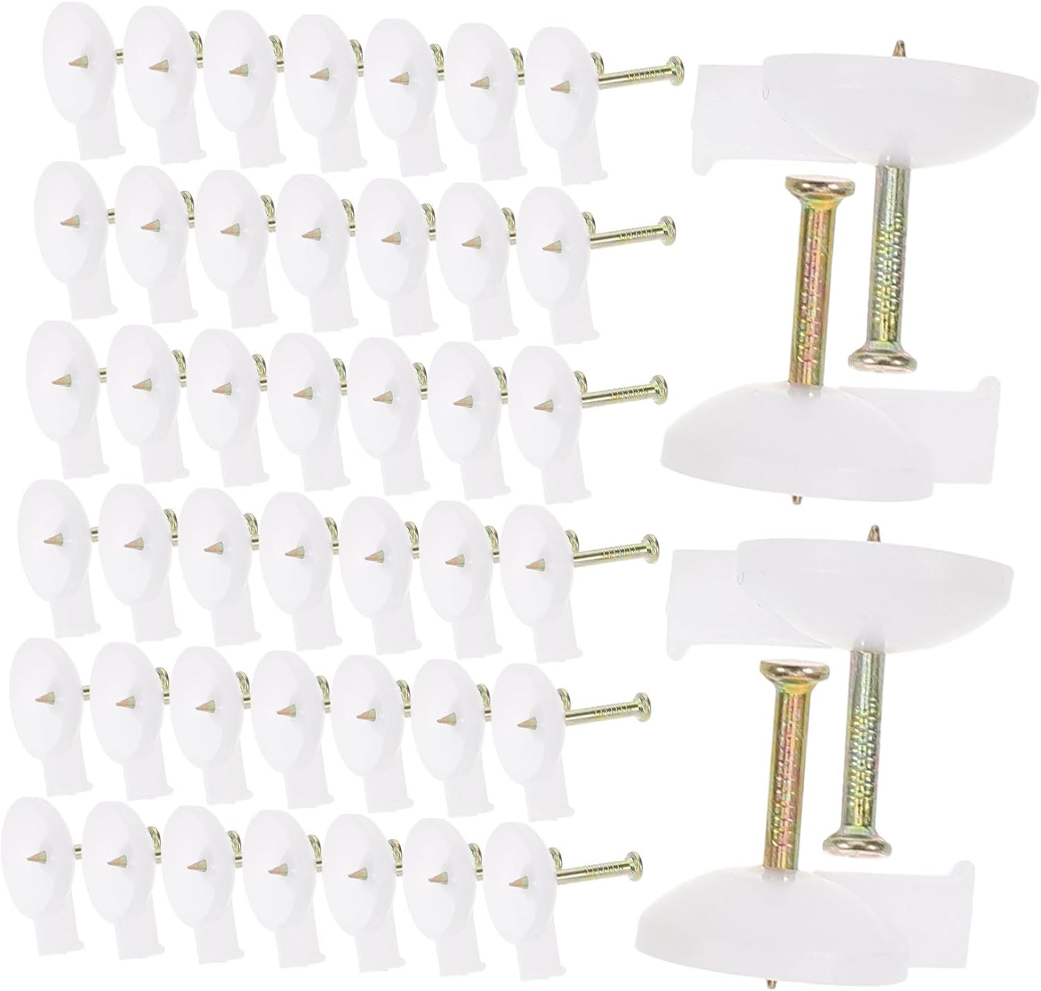 100pcs Metal Wall Nails for Masonry Curtain Fixing Tacks Heavy Duty Cement Thumbtacks Sturdy Wall Fasteners for Home Decoration and Repair