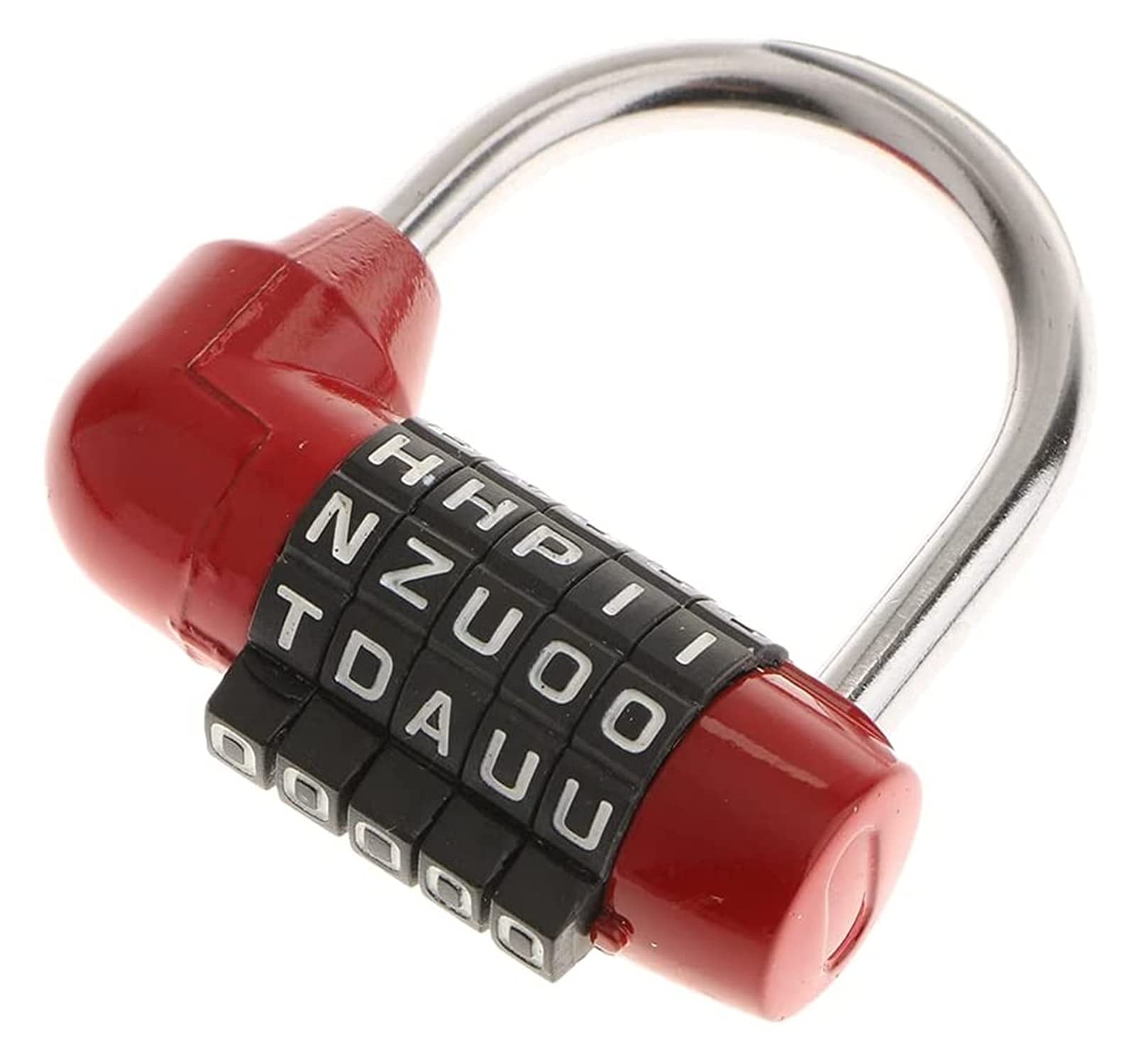 Luggage Locks,Padlock, 5 Letters Password PadCombination Luggage Suitcase Safe Lockers(Red)