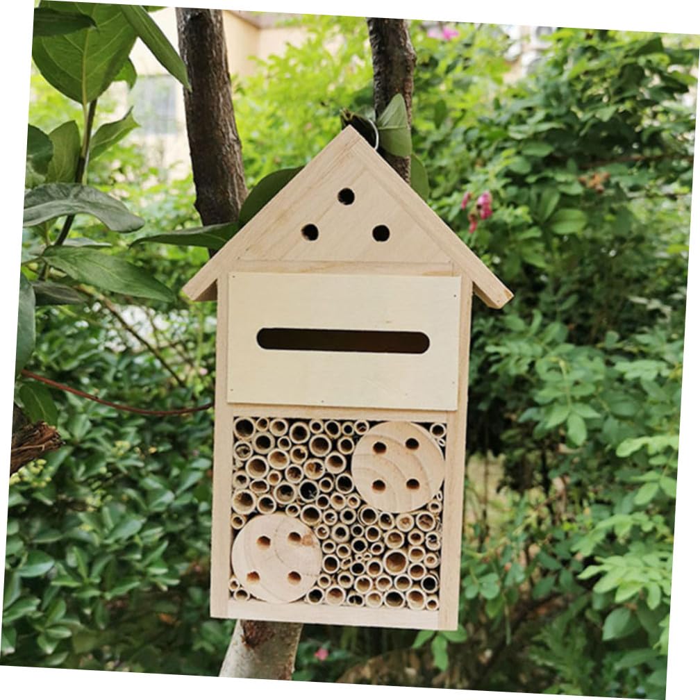 UPKOCH 2 Stück Kabine Bienenstock Garten Lebensraum Dekorative Outdoor - Nest Holz