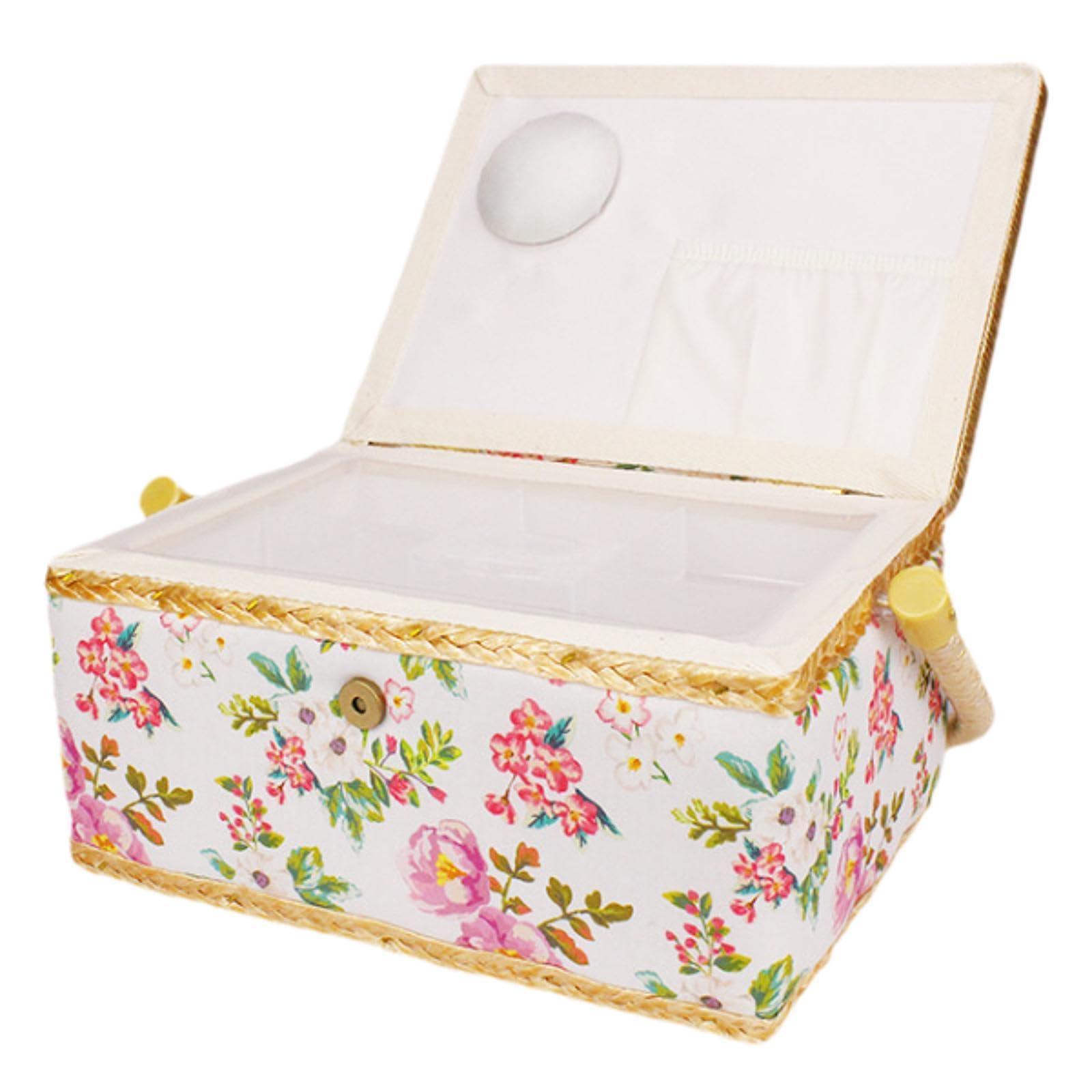 Fancyes Sewing Thread Storage Case Embroidery Thread Organizer Professional Portable Carrying Case Sewing Box for Embroidery Supplies