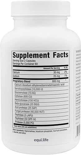 Miniatura 2 de Equilife Florafilm, enzimas digestivas para el equilibrio de la flora intestinal para hombres y mujeres, suplemento de apoyo para la salud