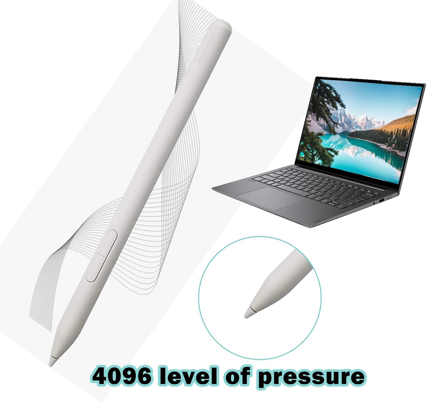 Stylus Yoga Pen for Lenovo Yoga Pen (4X81Q95846),Yoga Stylus (WE05/ US501/US502) for Lenovo Yoga 6/7i/9i/Book 9i, ThinkPad P/X1 Series, ThinkBook, Chrome3/5 Series,IdeaPad Flex Series -White