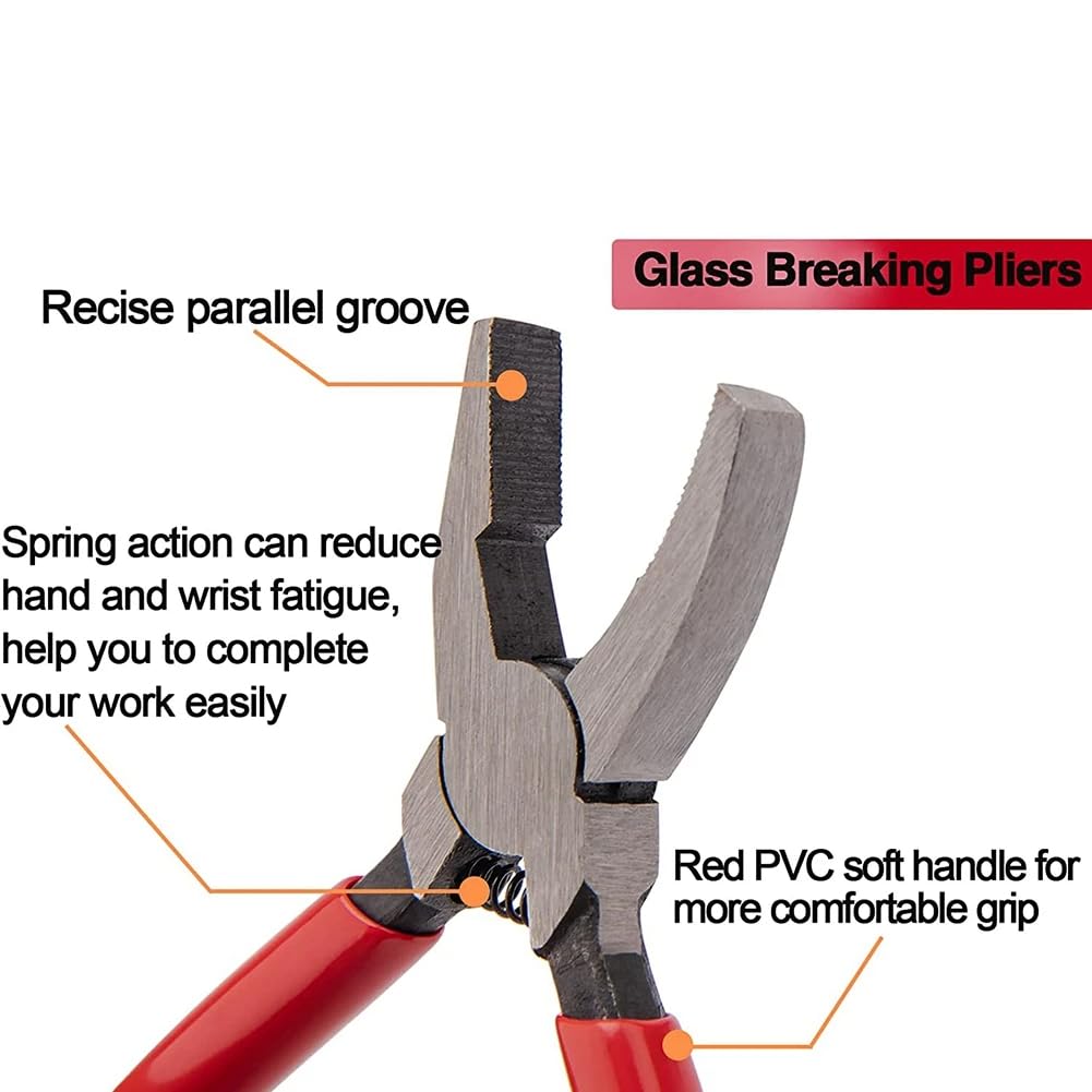 4Pcs Glass Mosaic Cutter Kits, Including Wheeled Glass Tile Nipper, Glass Running Plier - Image 4