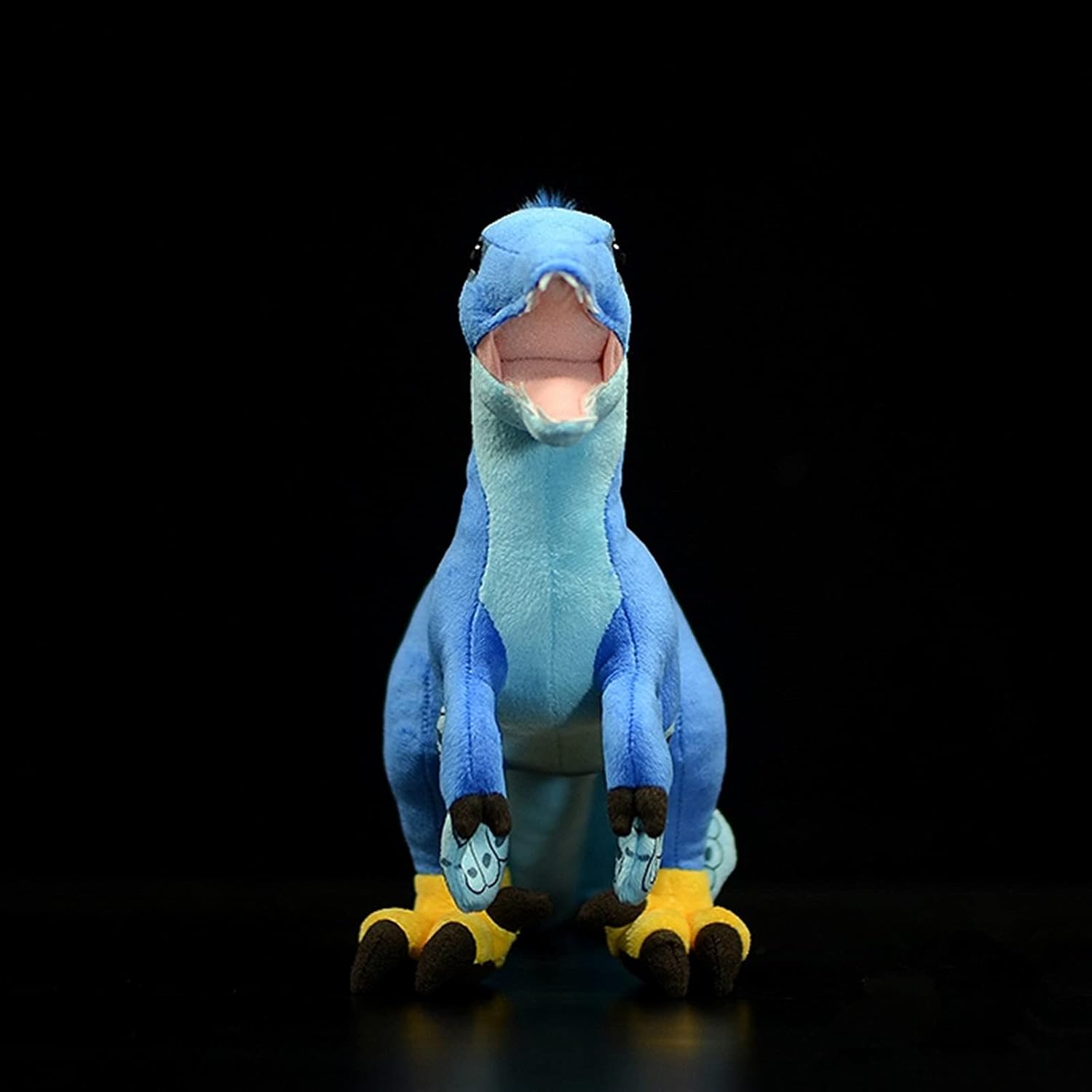 Realistic Microraptor Dinosaur Plush Toy - Lifelike 18" Blue Dinosaur Utahraptor Tyrannosaurus Plushie, Figurines Stuffed Toys Soft, Gifts Collectible for Kids