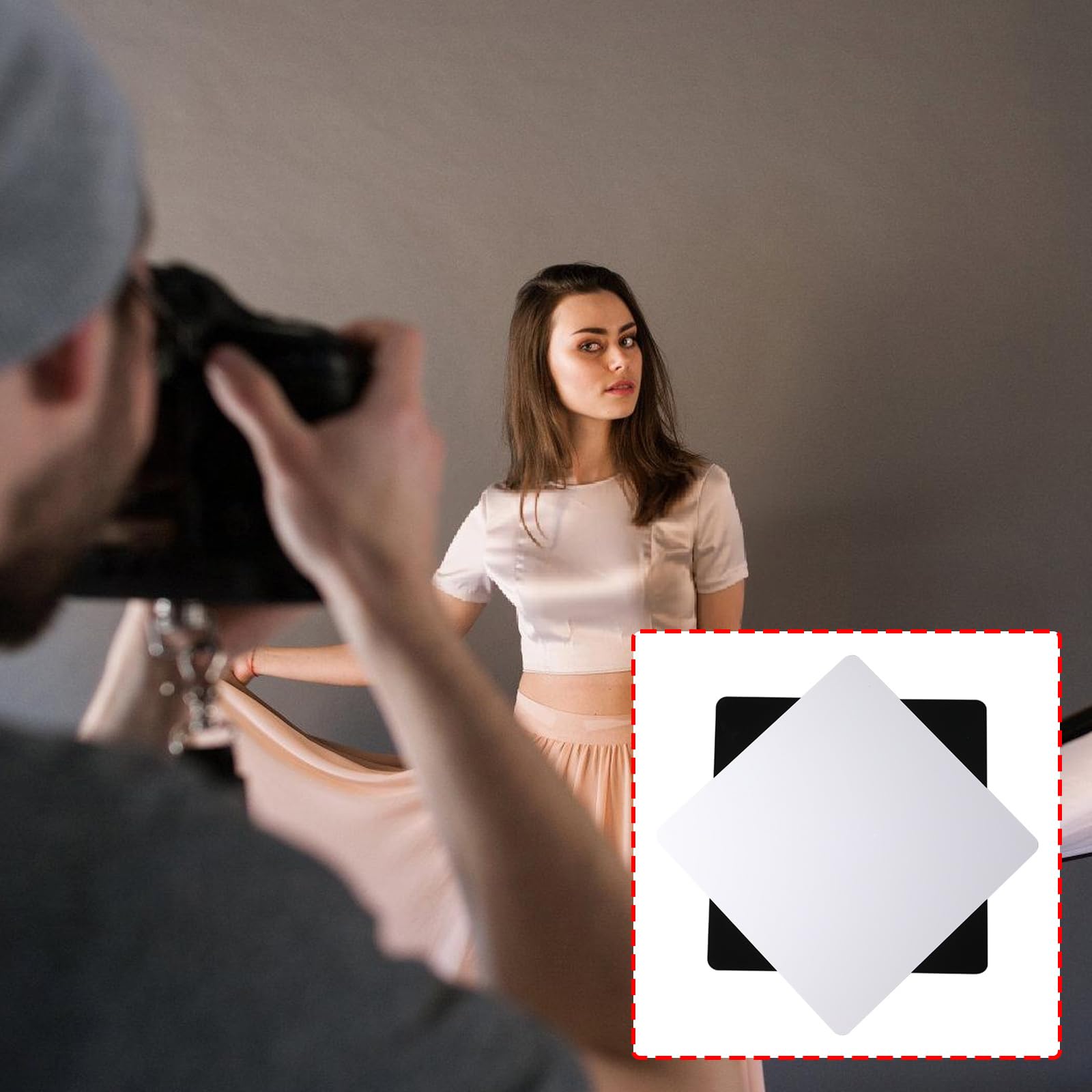 Mesa de presentación reflectante de 30/40 cm para fotografía de productos profesionales en blanco y negro para accesorios fotográficos, equipos de estudio