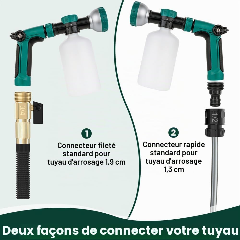 VENETIO Pistolet pulvérisateur à 8 chiffres pour engrais liquides/produits chimiques | Alimentateur de précision pour pelouse et jardin pour fertiliser et arroser les plantes | Pulvérisateur à buse