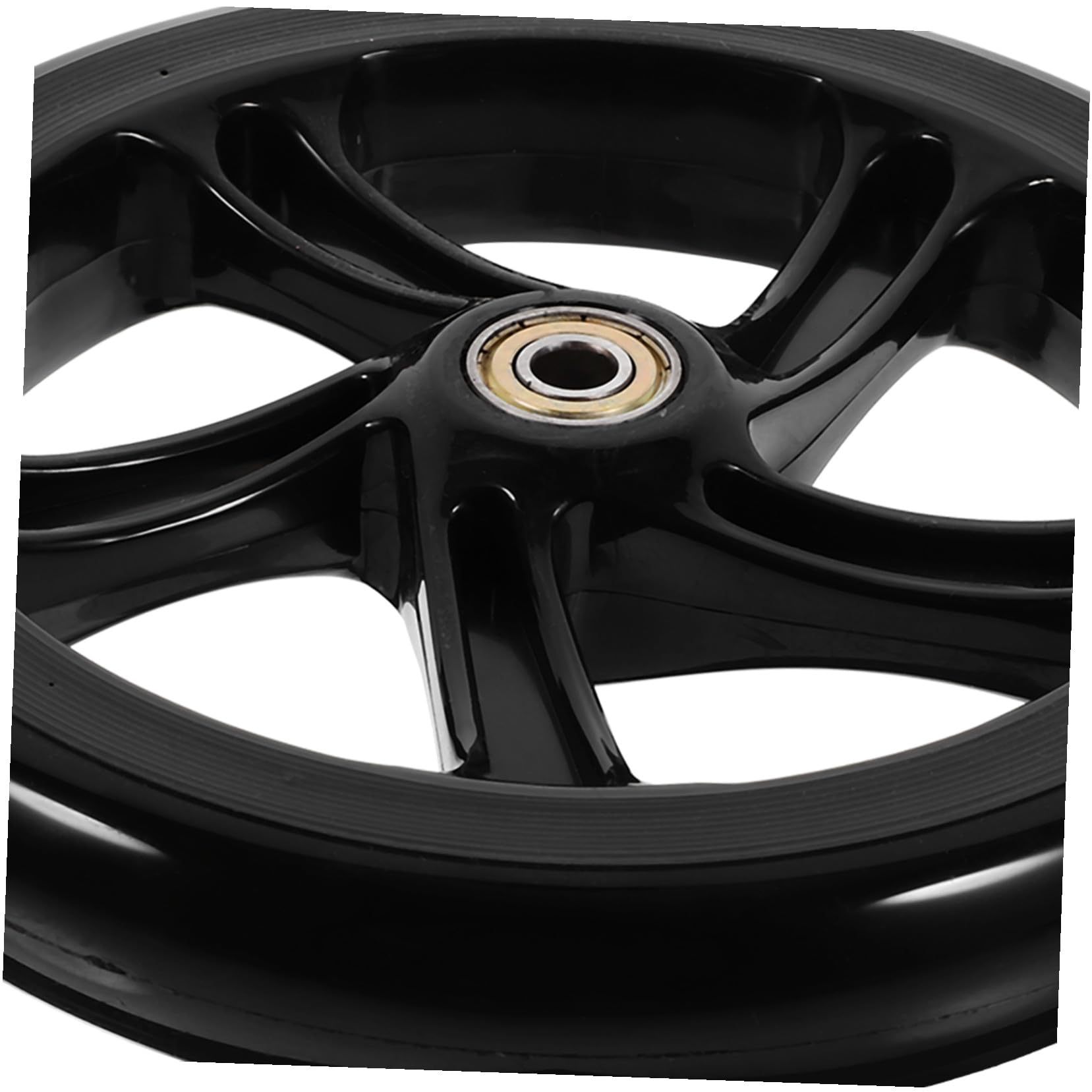 COLLBATH 2 Pièces Roues de Scooter PU Résistantes à l'usure Lot de Roues Flexibles pour Trottinette Fauteuil à et Skate Installation Facile