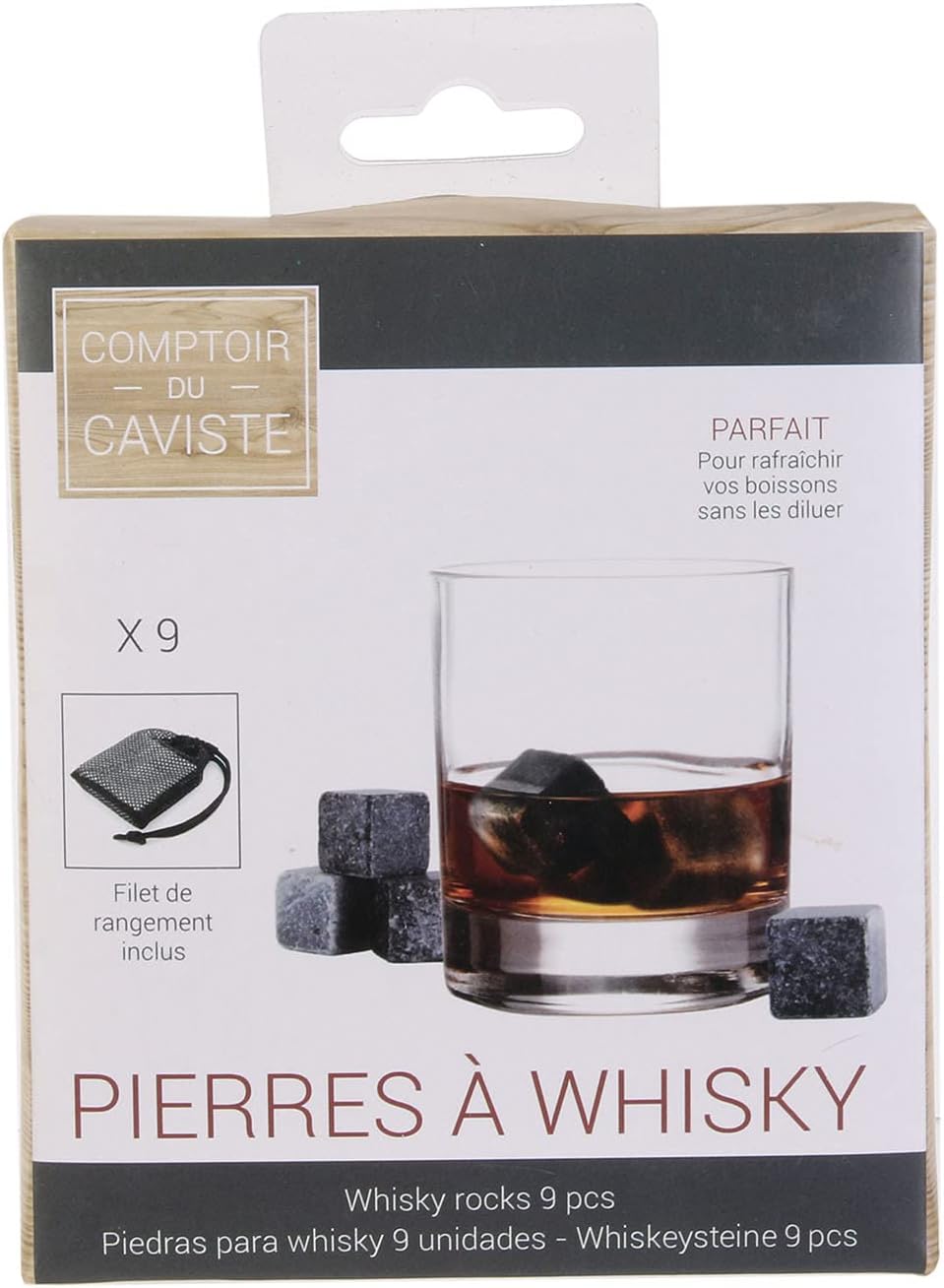 Saveur et Degustation kv7101 Piedra de Whisky Piedra Gris 2 x 2 x 2 cm