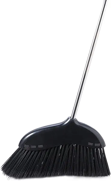 Yocada Heavy Duty Broom Outdoor&Indoor Broom Commercial for Courtyard Garage Lobby Mall Market Floor Home Kitchen Room Office Pet Hair Rubbish 56.9Inch Black