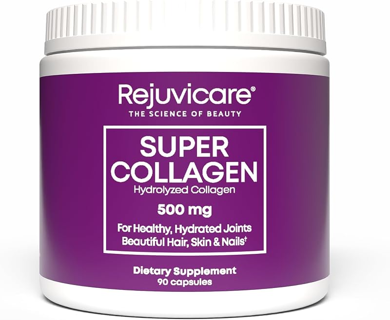 Rejuvicare Super Collagen Capsules for Beauty, Healthy Joints, Hair, Skin, & Nails, 90 Servings, Multi, (N8745)