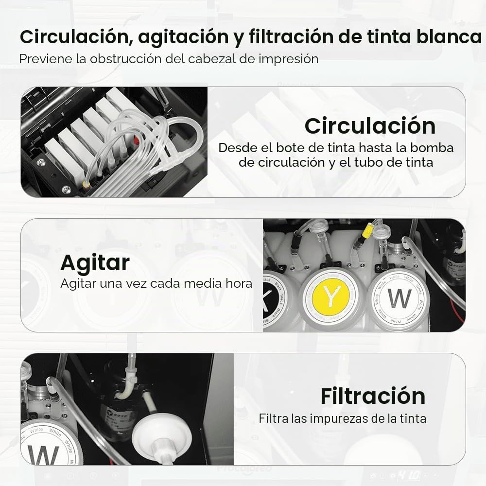 Procolored F13 DTF Printer Kit Máquina de impresión Directa sobre película con Horno de curado Ciclo de Tinta Blanca para Camisetas DIY Uso en pequeñas Empresas