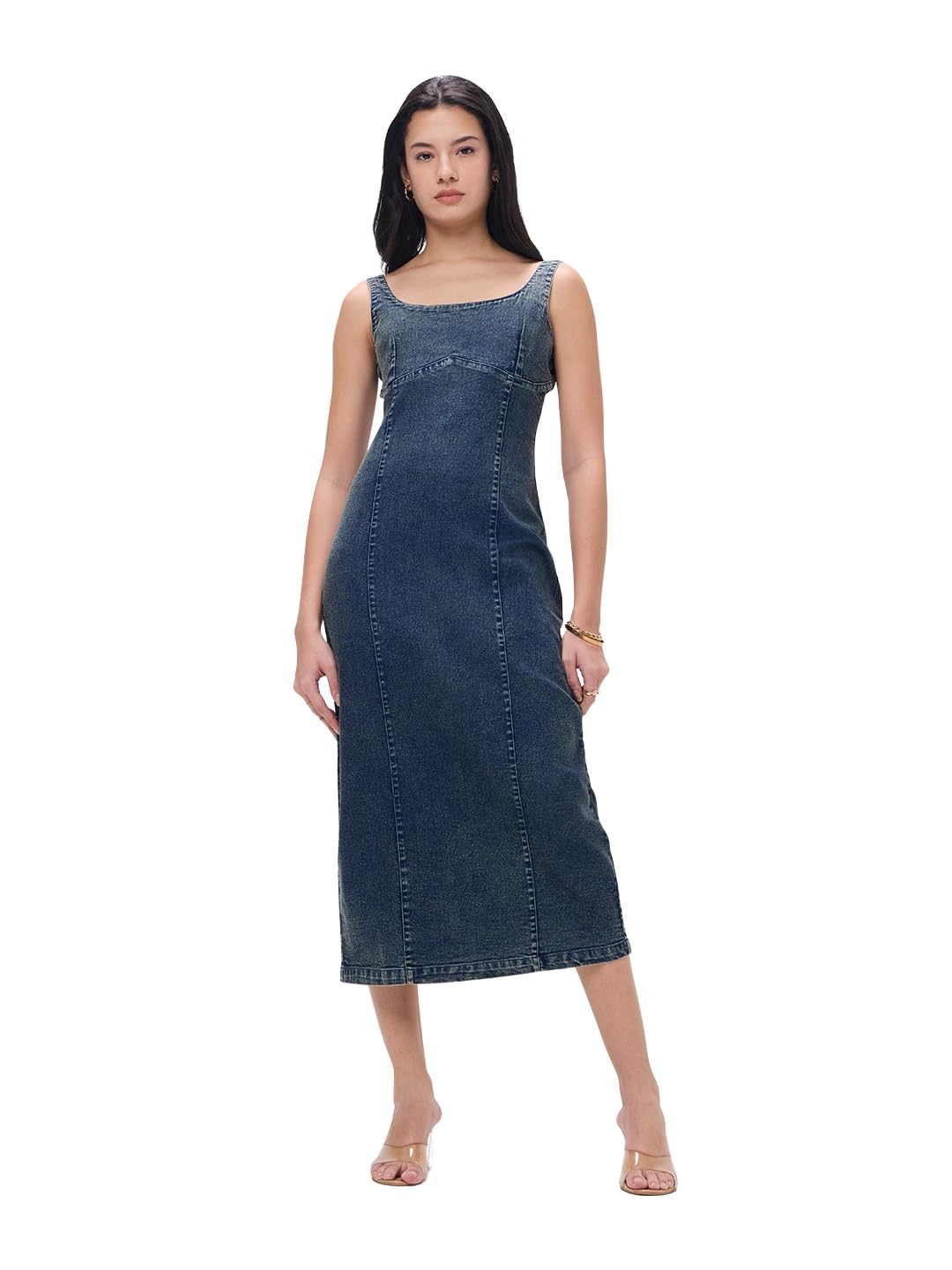 puella Women A-line Blue Ankle Length Dress-picture-17