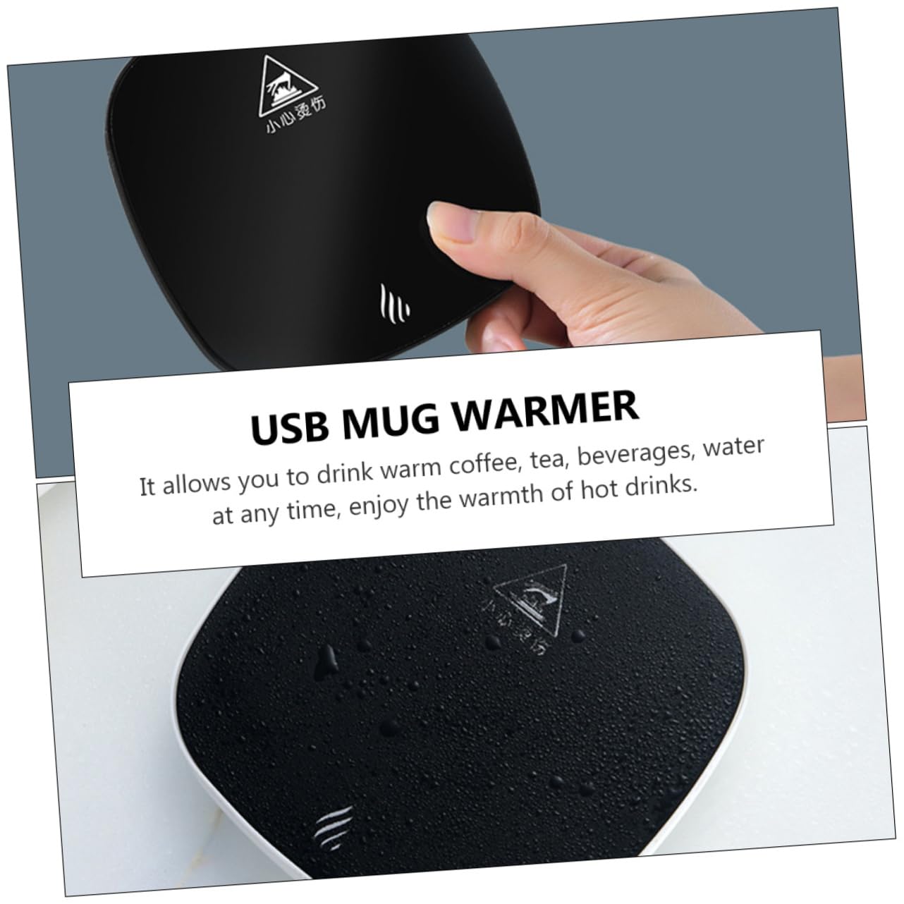 Mikinona Mug Warmer Mug Heater Desk Insulation Pad Coffee Cup Heater Small Cup Warmer