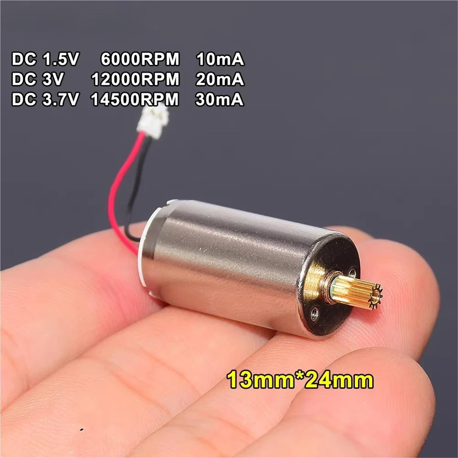 3/5/10 pezzi 13mm*24mm Motore senza nucleo DC 1.5V-3.7V 14500RPM ad alta velocità con ingranaggio a 11 denti del rotore a 5 poli for robot Parte di riparazione(5pcs)