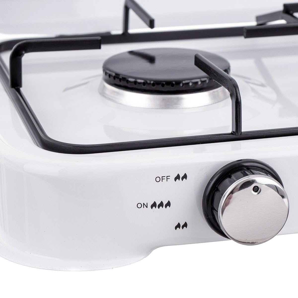 SMH LINE® Réchaud à gaz Réchaud de camping 3 feux avec tuyau et régulateur 50 mbar Gaz Propane 5,4 KW Plaque de cuisson Camping Bouteille de gaz Cuisinière de plein air Cuisinière de table XL