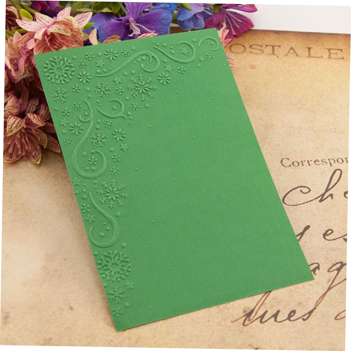 HOMSFOU Snowflake Embossing Folder Border Star Dies Stencil for DIY Album Decor Scrapbooking