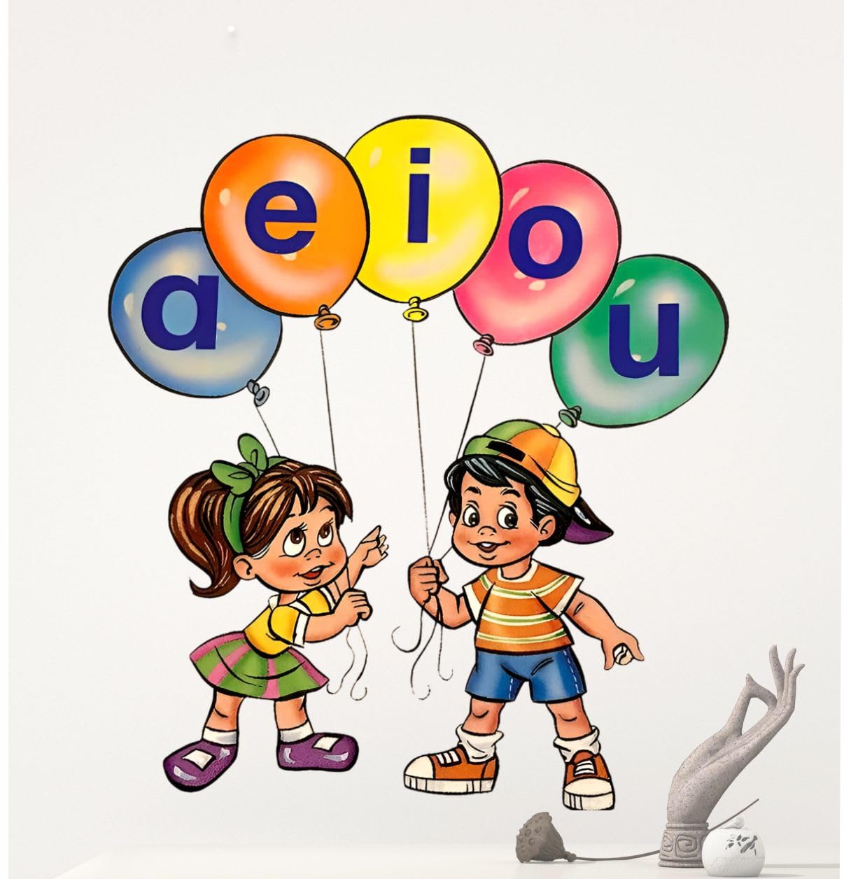 Kids Alphabet Wall Sticker for Nursery & Playroom | 60 x 60 cm Cartoon Children Learning Wall Décor for Kids Room, Classroom & Study Area-image-5