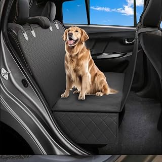 ENJOY ENJOY PET SUPPLIES Dog Car Seat Cover, Dog Hammock Waterproof ScratchProof Nonslip Back Seat Cover, Suitable for Pickup Sedan Medium-sized cars, Trucks, SUV，Black