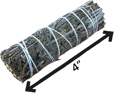 NessaStores 3 Dried Lavender Smudge Sticks, 4 Inch Hand Tied, All Natural, Ethically Sourced for Home Cleansing, Stress Relief, Clearing Negative Energy. JC-144
