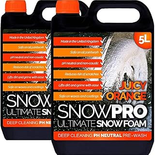 SnowPro Snow Foam Shampoo Car Wash Soap pH Neutral 10L Vehicle Cleaning Detailing Pre Wash Orange Fragrance