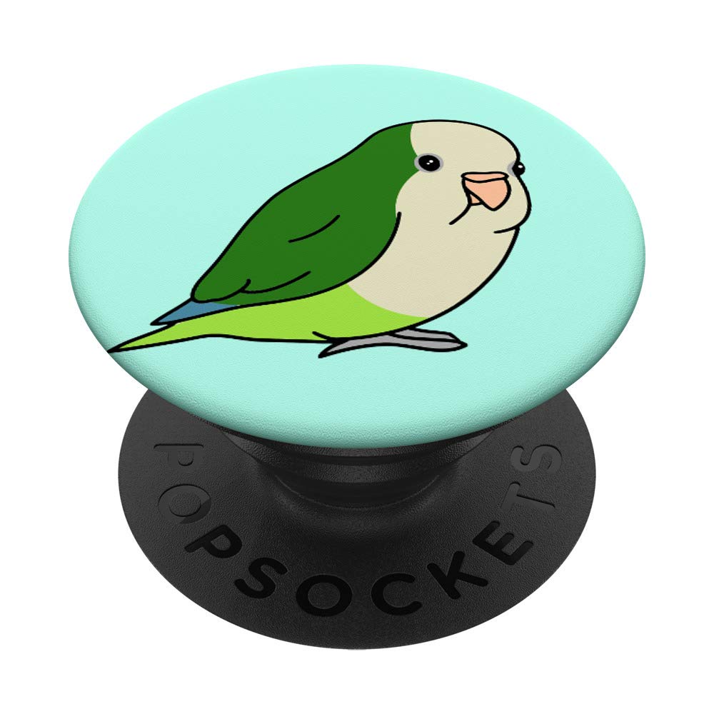 Cute Quaker Parrot Chubby Monk Parakeet Doodle Parrot owner PopSockets PopGrip: Swappable Grip for Phones & Tablets