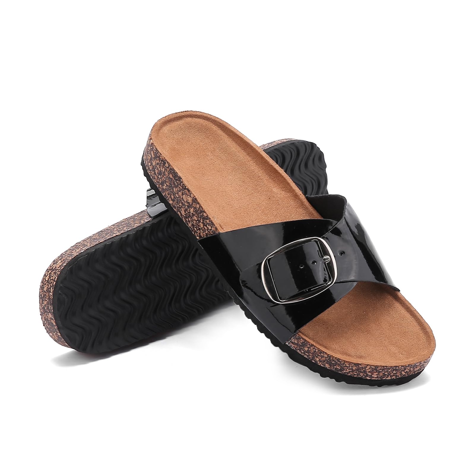 Jifenkla Pantofole da donna Cozy, Ciabatte Donna Estive Sandali, Estate antiscivolo Infradito da Spiaggia Slide, All'Aperto da Acqua Mare Regolabile Fibbia Punta Aperta Regolabile Slide