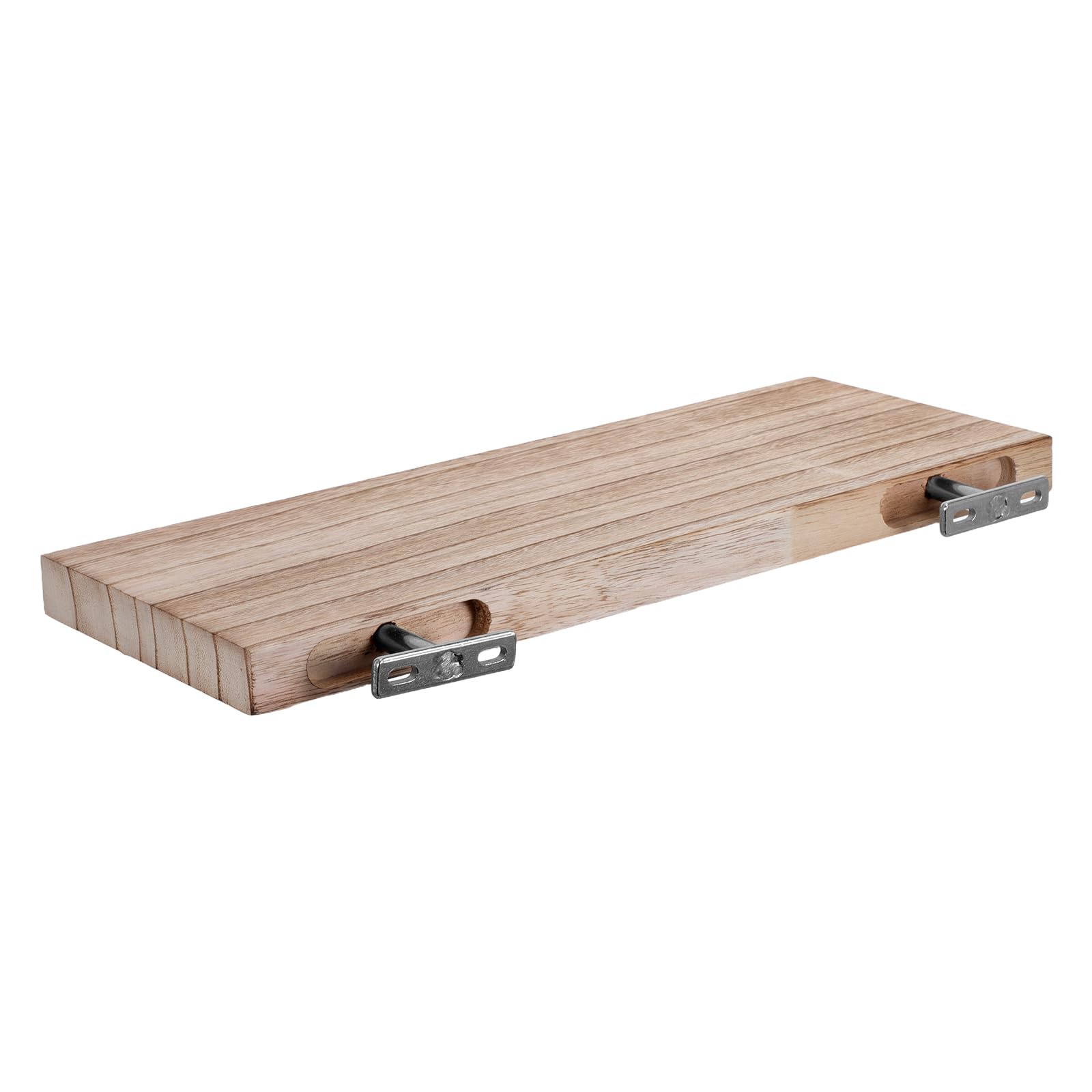 Estante flotante de pared elimina desorden con madera maciza marrón claro cocina y baño