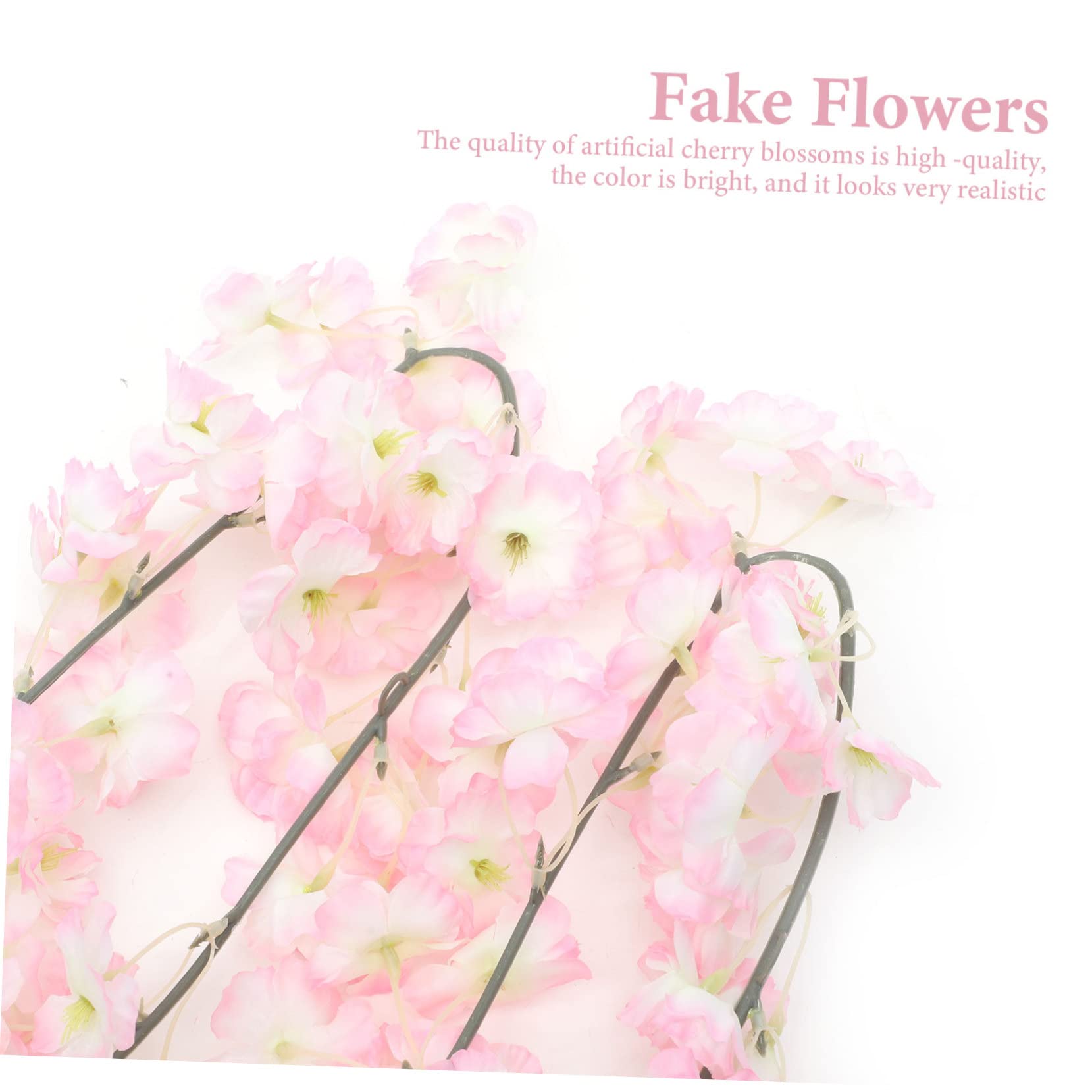 Künstliche Hängeblumenranke Kirschblüten 1, 8m Rosa | Seidenstoff und Kunststoff, Biegsam zum Aufhängen, 4 Stück pro Packung, für Hochzeiten und Schaukel