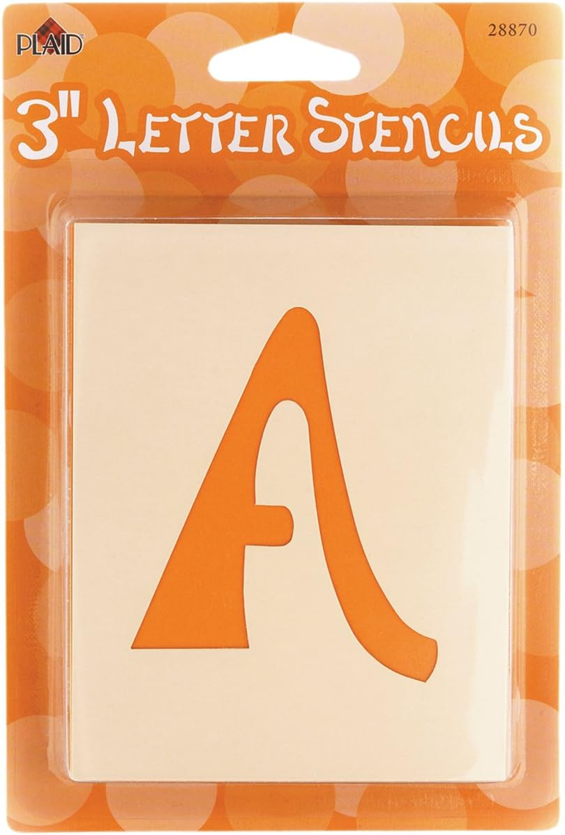 Plaid Letter Stencil Value Pack (3-Inch), 28870 Swashbuckle