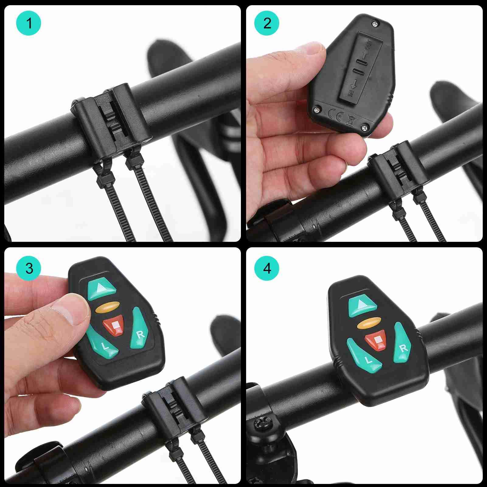 Sonew Sac à Dos de Clignotant de Vélo, USB Rechargeable LED Clignotant Vélo Pack avec Télécommande pour Cycle Running Marche Jogging