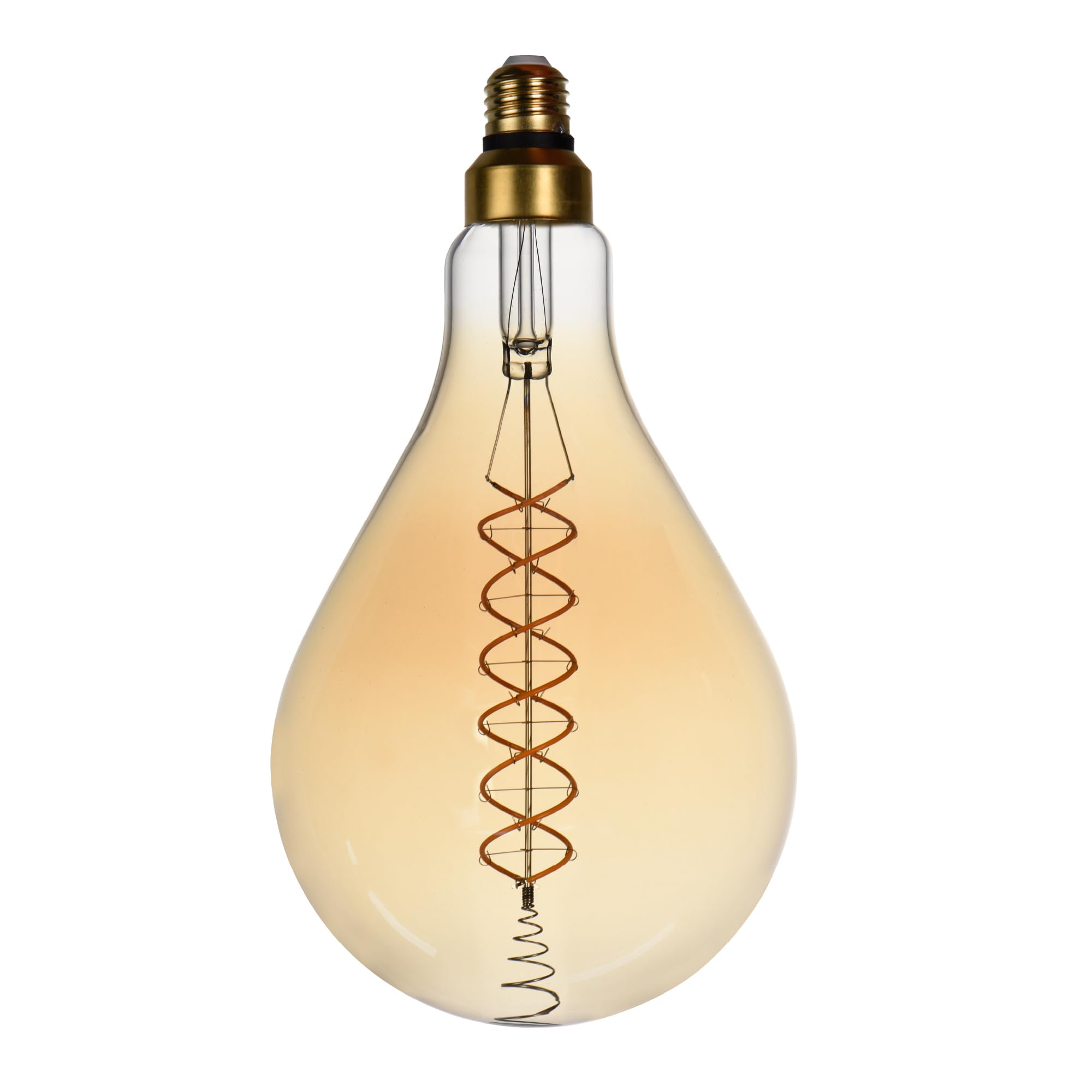 Oversized LED Vintage Edison Light Bulbs, Large Decorative Light Bulbs, Amber Glass 2200K Warm White, Dimmable 8W(60W Equiv.), E27 base, Giant A Type Bulbs for Pendent, Ceiling & Floor lamps (A160)