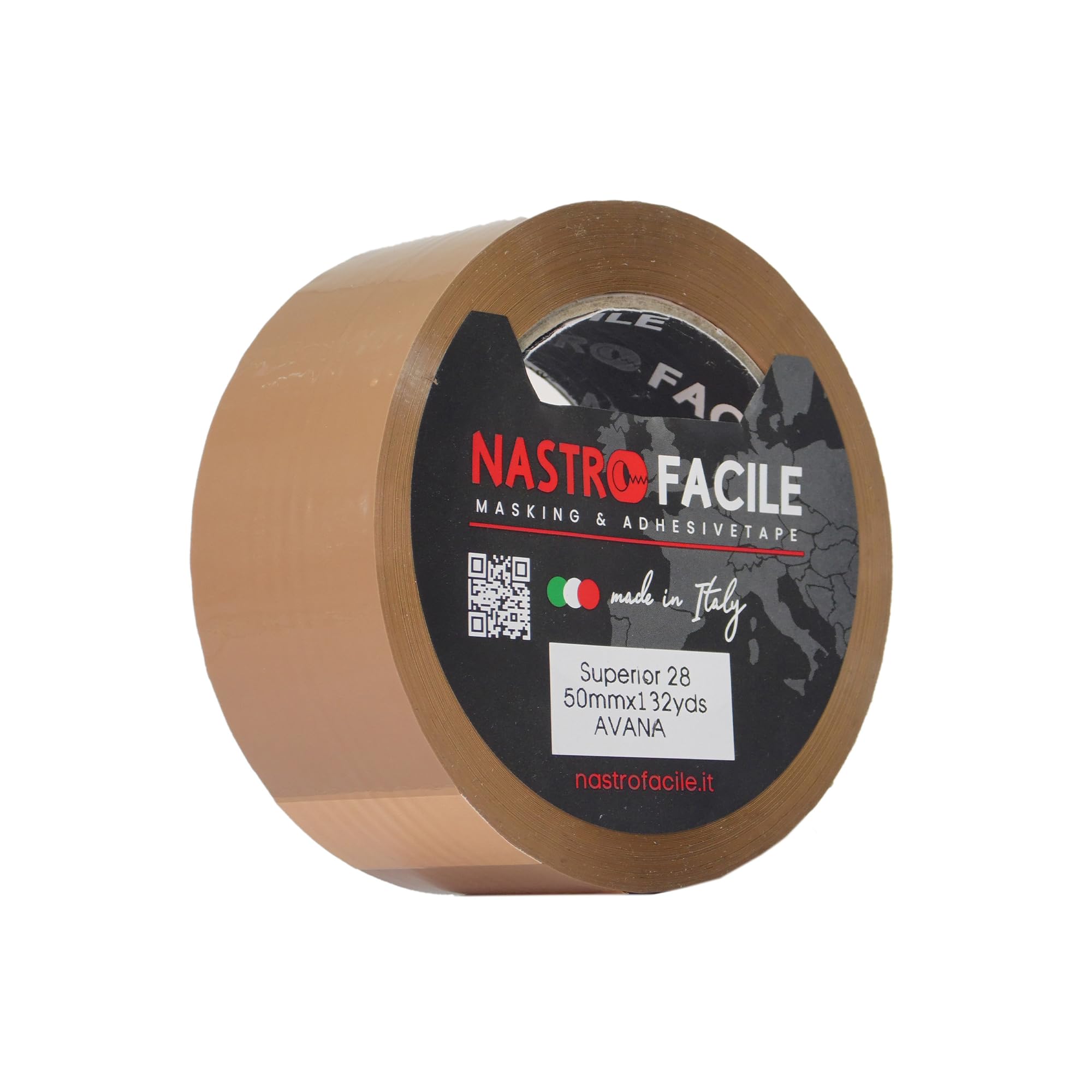 36PCs Nastro Adesivo per Imballo in Polipropilene Acrilico PPA 50mm x 132metri | Svolgimento Rumoroso - Avana