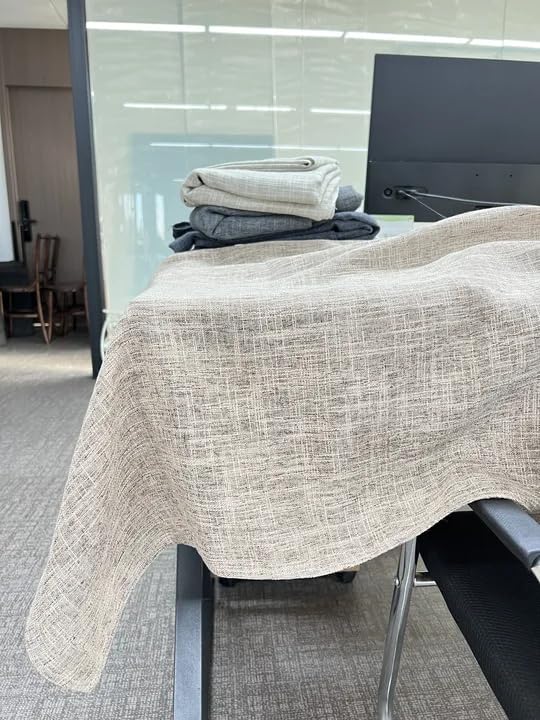 Softalker テーブルクロス 布製 撥水 長方形 140×180cm おしゃれ 桌布 table cloth 北欧 厚手 類麻 リネン シンプル 無地 耐久 洗濯可 クリスマス お正月 ダイニング カフェ レストラン用 ダークブラウン