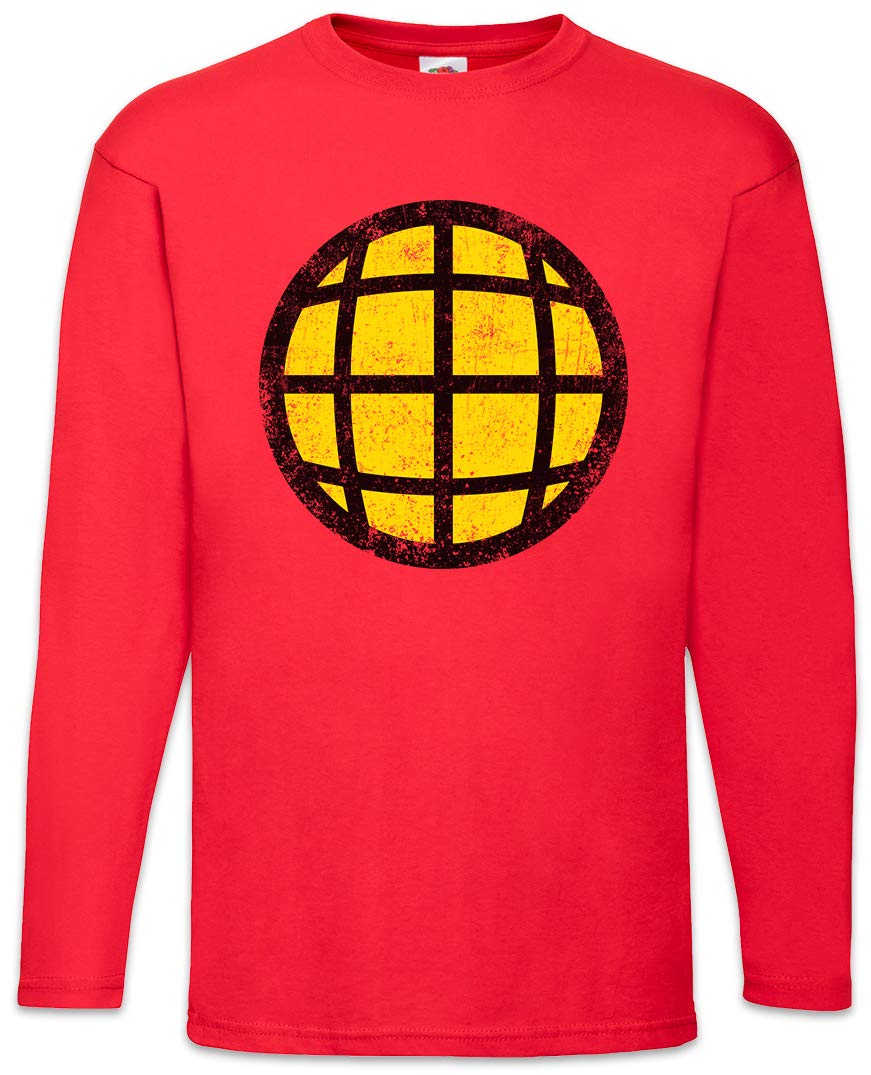 Urban Backwoods Men's Red Captain Planet Long Sleeve T-Shirt Size Xl