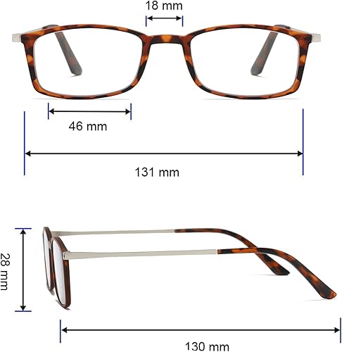 Miniatura 3 de KoKoBin Gafas de lectura ultrafinas anti-azul, gafas antirreflejos, Leopardo
