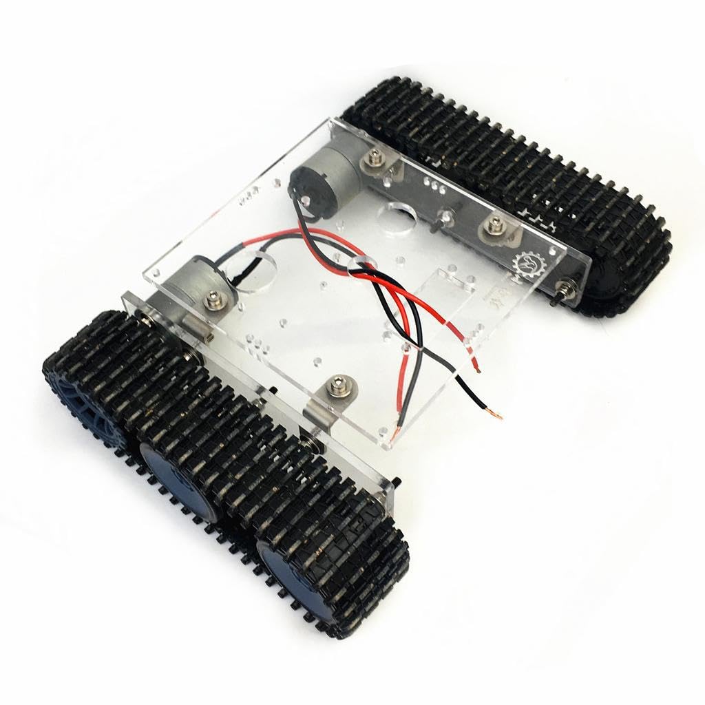 Chasis de Tanque de aleación para Robot Inteligente, Kit de | resistente, de capacidad, con motor, juguete educativo, capacidad de carga de 2 kg, chasis de tanque con absorción de