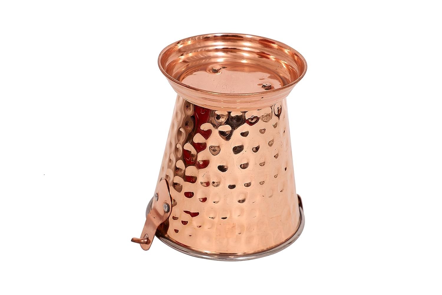 Multi Purpose Traditional Steel Copper Bottom Serving Batti,Bucket Size-1(400 ml) for (Restaurant Ware, Hotel Ware and Home Ware Gift Item)