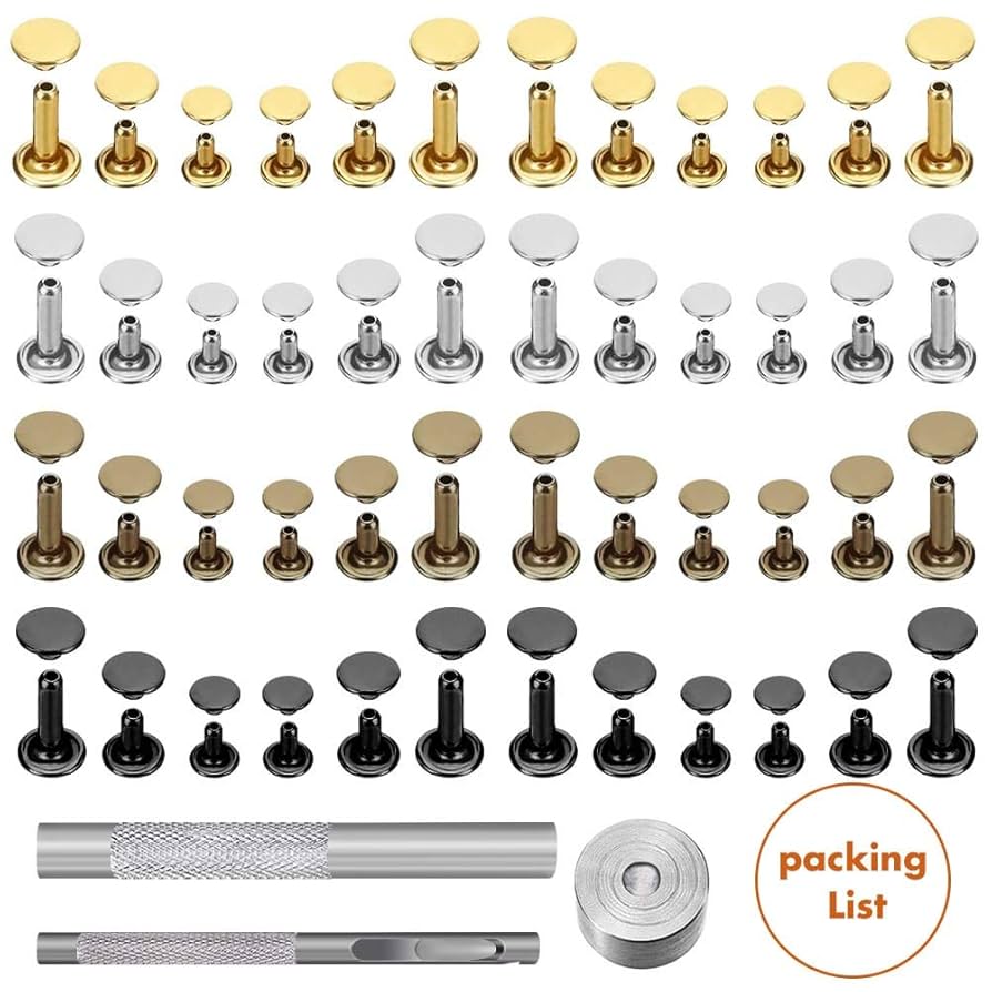 Amazon.com: Selizo 480 Sets 4 Colors 3 Sizes Leather Rivets