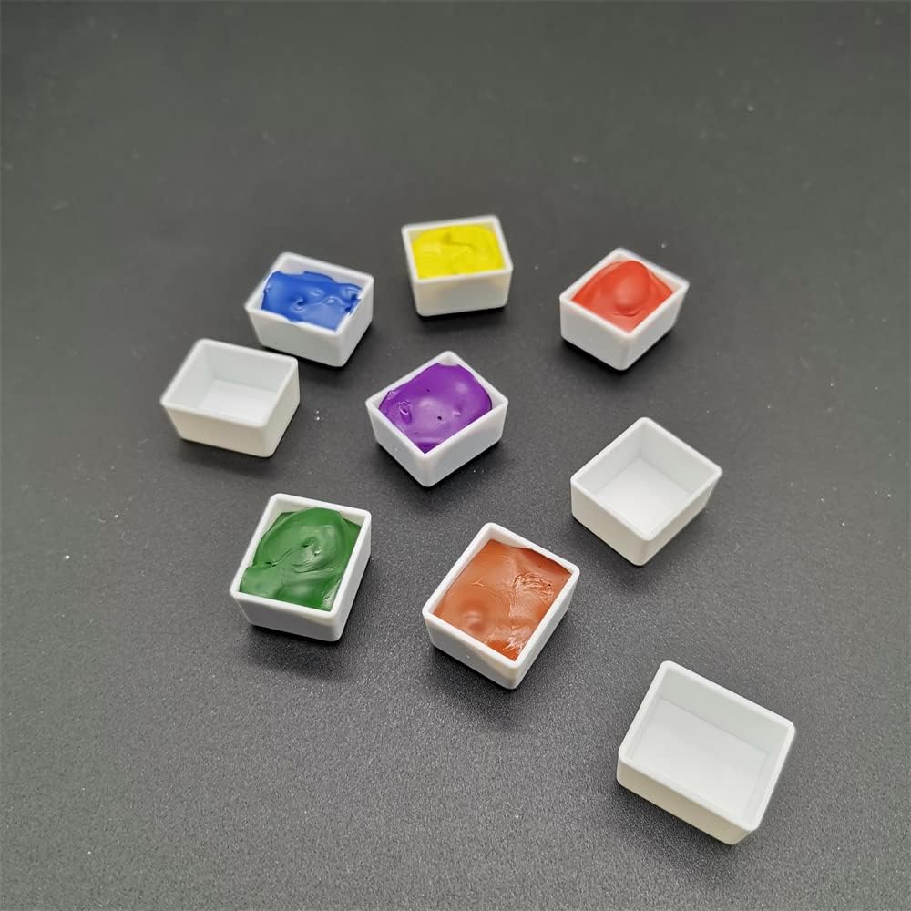 Watercolor Half Pans Empty Plastic Watercolor Paint Pans -500pcs Half Pans